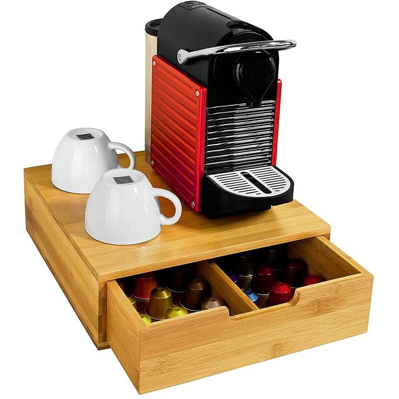 Cassetto Porta Capsule Caffè In Acciaio Alanmoship - Organizza Le Tue Capsule, Compatibile Con Macchine Da Caffè