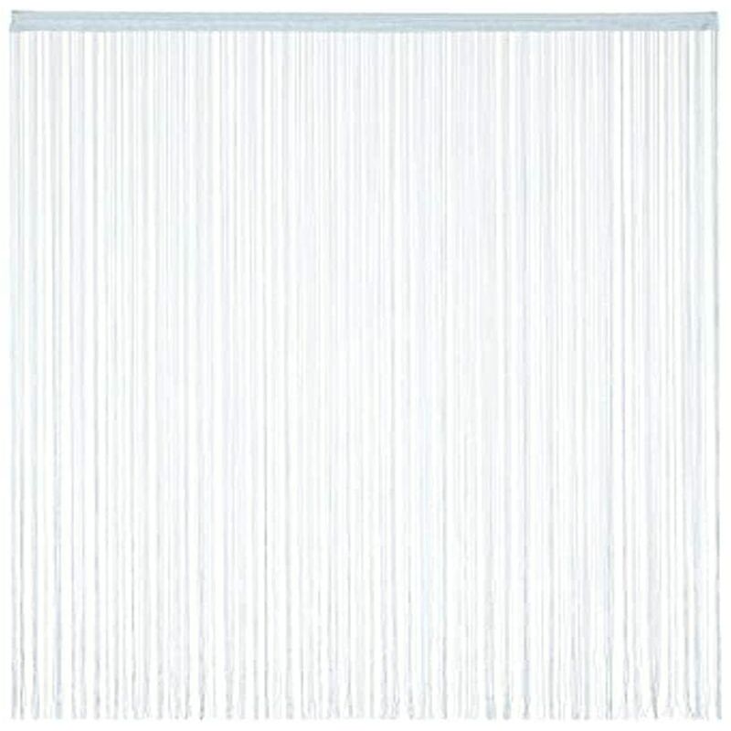 Relaxdays 10036130 - Tenda a Fili con Passante, per Porte e Finestre, a  Frange Accorciabili, Poliestere, Argento, 145 x 245 cm