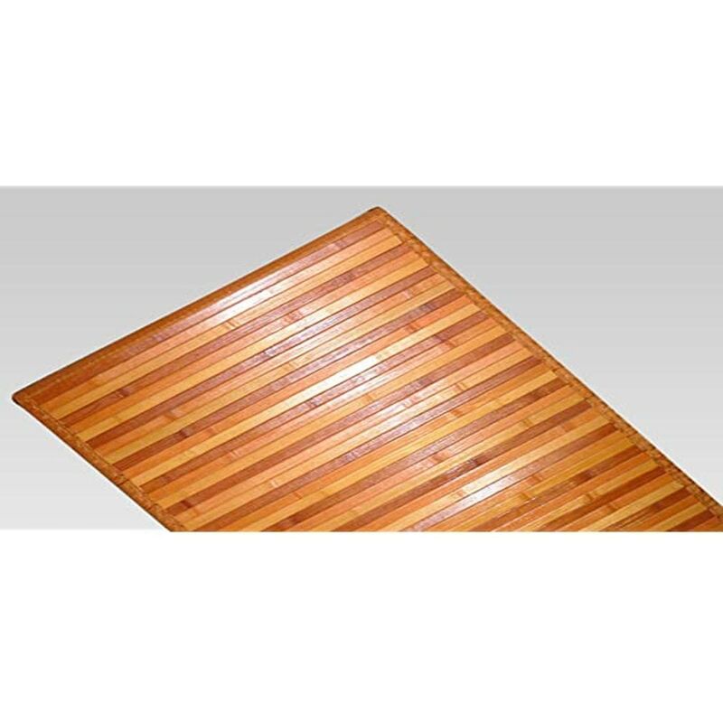 Tappeto In Bamboo Per Cucina - Passatoia Antiscivolo 50x180cm - Degradè Marrone - Resistente E Lavabile - Foto 6