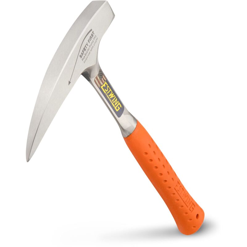 Martello Da Geologo In Acciaio Carbonio - Doppia Testa Con Punta E Piatto, Impugnatura In Gomma - Foto 8