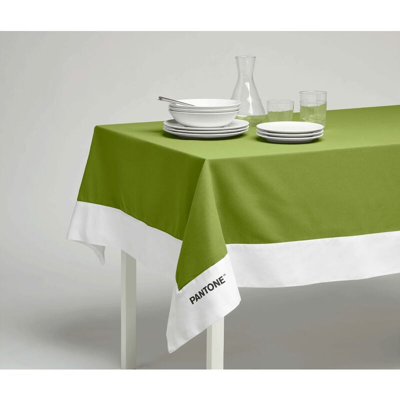 SWEET HOME Pantone™ - Tovaglia Rettangolare 8 Posti 140x240 cm, 100% Cotone  220 gr. - Verde Chiaro