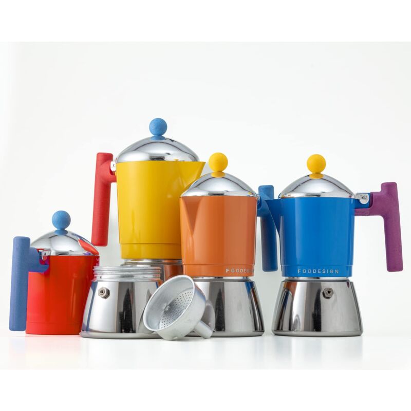 Caffettiera Moka Foodesign Cocca 3 Tazze | Per Gas E Induzione | Design Moderno - Foto 9