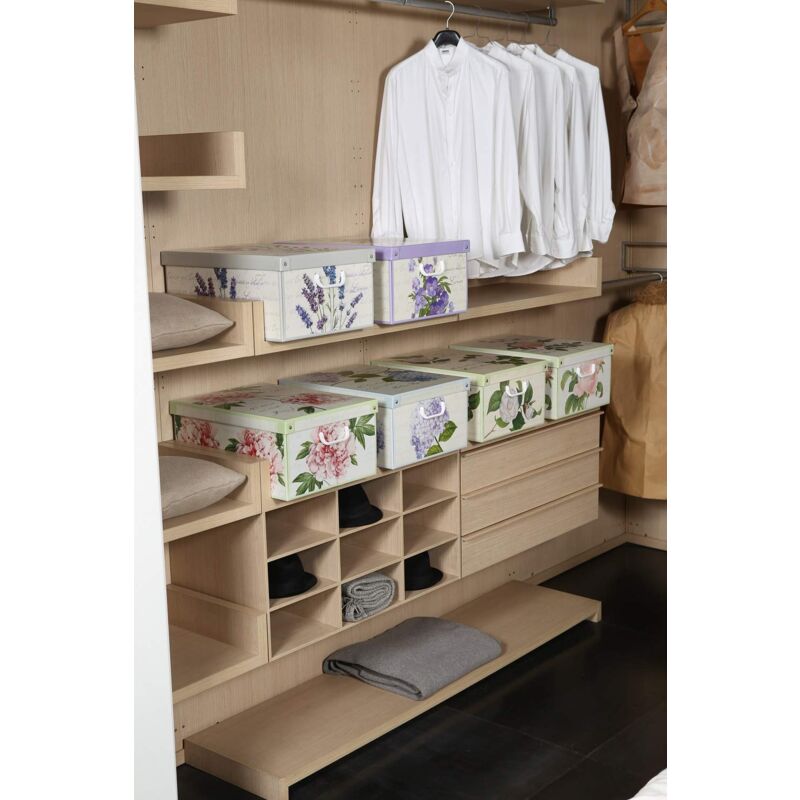 Scatole Organizer Per Armadio - Set 2 Pezzi In Cartone Resistente Con Stampa Gufetti, Ideali Per Cambio Stagione - Foto 4