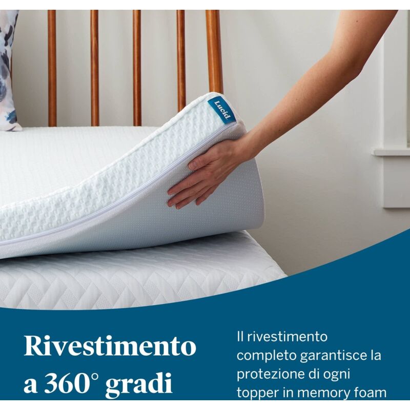 Silentnight Airflow 1000 - Topper Per Materasso King Size Mattress Extra Thick With 10 Cm Width In Width To Increase Air Flow And Elastic King Size 200 X 150 Cm P 263603769 - Foto 7