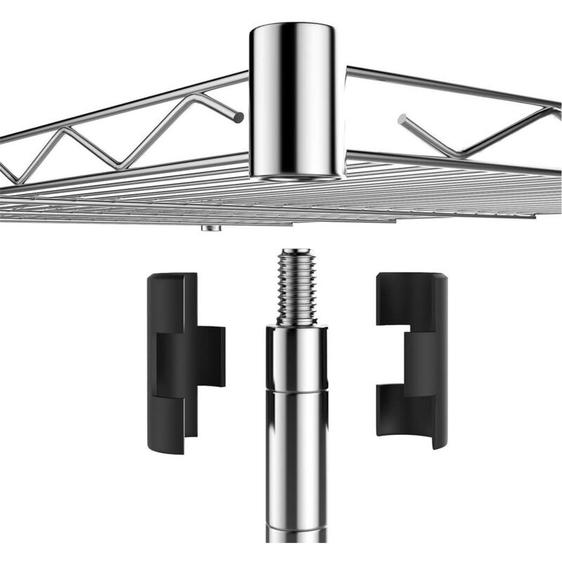 Himimi Scaffali in Metallo a 5 Ripiani con Ruote, Regolabile in Altezza  Scaffalatura per Riporre Oggetti Pesanti,Organizzatore per Garage, Cucina,  Soggiorno,59cmW * 35cmD* 183cmH Nero. : : Casa e cucina