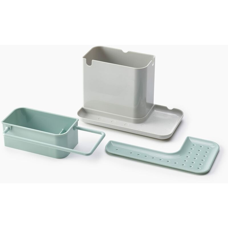 1 Organizer Grigio Multifunzionale Per Lavello Da Cucina, Porta Spugna,  Vassoio Per Sapone, Scolapiatti, Appendiabiti.