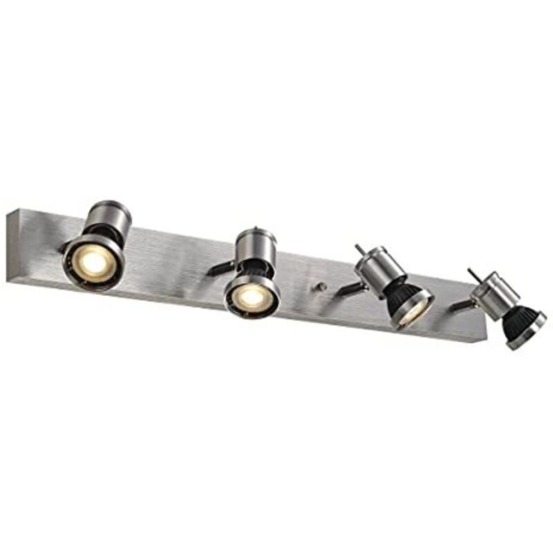 MODO INCASSO SPOT NERO 1 LUCE ALLUMINIO SPAZZOLATO ORIENTABILE ATTACCO Gu10 Ip20 D65cm 87411977