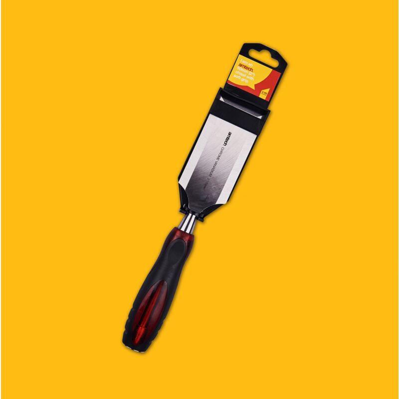 Am-Tech - Kit da 4 scalpelli per legno, colore: Giallo