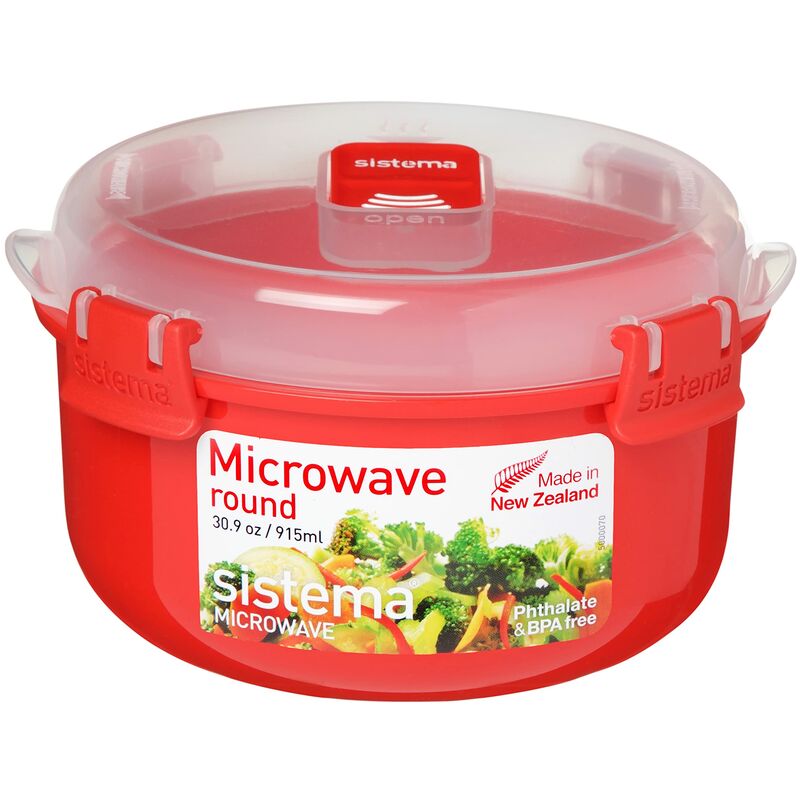 Contenitore Per Microonde SISTEMA - Rotondo, In Polipropilene, Con Coperchio Sfiatato, 0,915L - Foto 9