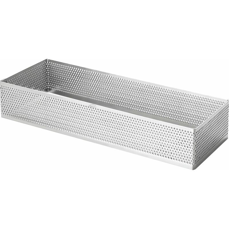 LACOR Stampo Rettangolare ARO perforado7 X 20 x 2 cm, Grigio, Acciaio  Inossidabile, 20 cm