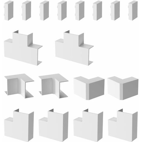 Battiscopa In PVC 20x80 Mm Con Canalina Cavi | Bianco, 4 Pezzi Da 1.5 M - Per Cablaggio Invisibile - Foto 5