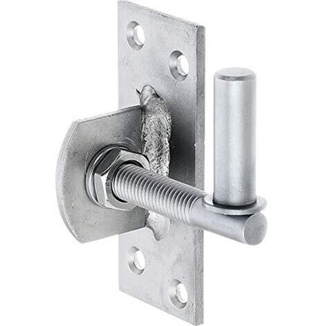 Alberts 361471 Cardine da avvitare, regolabile di 20 mm, acciaio inox, entrata Ø13 mm, piastra 100 x 40 mm