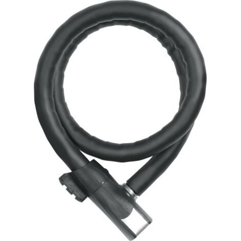 ABUS Blocca cavo corazzato Steel-O-Flex Centuro 860 - con supporto QuickSnap RBU blocca in d'acciaio armatura manicotti livello di sicurezza 7-110 cm, nero