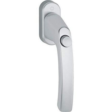 HOPPE 11715108 Maniglia per finestra LIÈGE – con bottone a pressione, VK 7 x 32, argento anodizzato, silber eloxiert