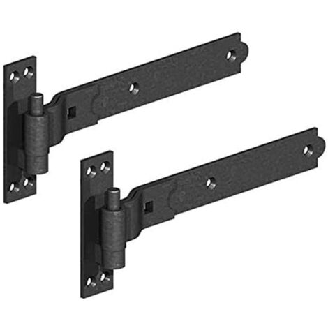 Merriway BH06850 - Cerniere per cancello con gancio e fascia a gomito, 250 mm, confezione da 2