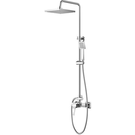 Rubinetto Doccia Monocomando Con Soffione | Ottone Cromato | Tubo 150cm, 3 Funzioni - Foto 5