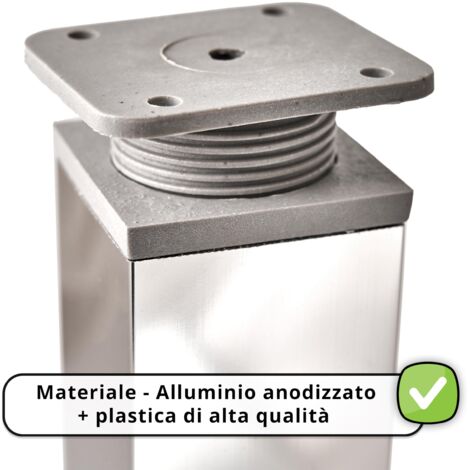 Set 2 piedini regolabili 40 cm per lavatoio in ceramica