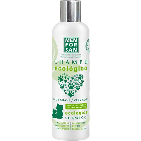 Menforsan Shampoo Ecologico Molto Delicato per Gatti e Gattini 300 Ml, Ingredienti Biodegradabili (1/5)