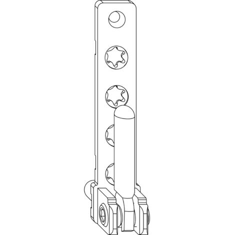 Maco Multi cuscinetto angolare in PVC con perno da 7 mm, lunghezza 23 mm, universale, portata 120 kg, acciaio titanio