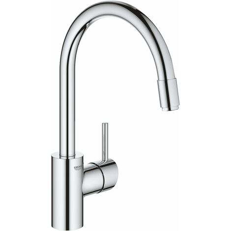 Grohe Concetto 32663003 Miscelatore Monocomando per Lavello, Doccetta Estraibile, Cromo (1/5)