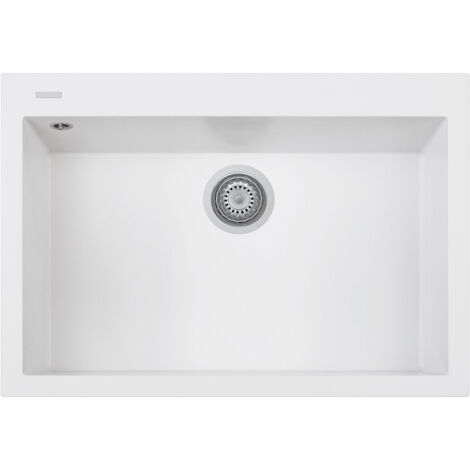 Lavello composito cucina Plados ON7610 una vasca - UG58 Bianco Latte