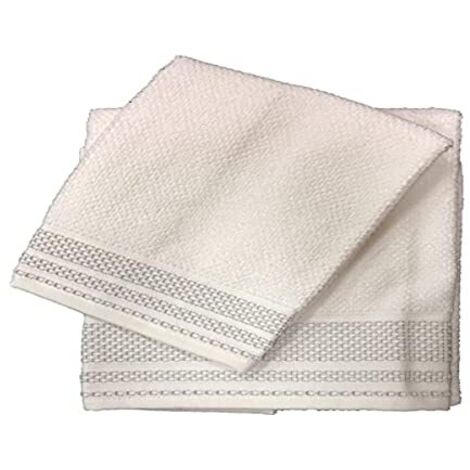 Caleffi Asciugamano con Ospite in Cotone Gim, Colore Bianco,Morbidezza e Comfort (1/3)