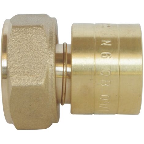 SOMATHERM FOR YOU - raccordo dritto per tubo scorrevole PER Ø16 - dado girevole femmina 20/27 (3/4 '') Batch 10 Per collegare un diametro Ø16 tubo PER