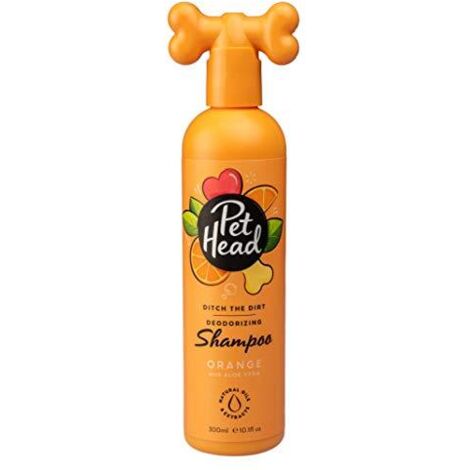 Pet Head Shampoo per cani Ditch the Dirt  Profumo di arancia  Deterge in profondità e neutralizzagli odori  Ingredienti Naturali e Vegani  Formula delicata per cuccioli  300ml (1/4)