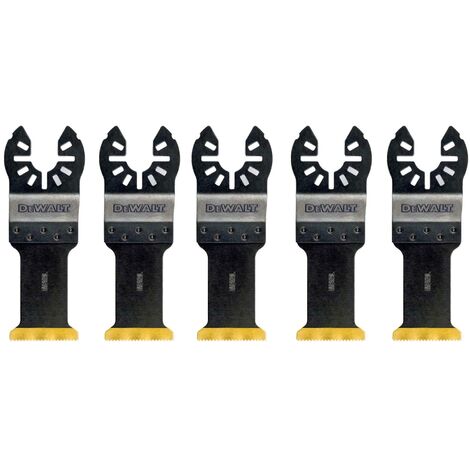 DeWalt Accessori Per Utensile Multifuzione - N.5 Lame In Titanio Lunga Durata Per Tagli Ad Affondamento