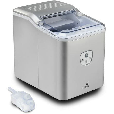 SENYA Macchina per cubetti di ghiaccio Ice Cool, 12 kg / 24 H, contenitore 1,6 L, Silver, 120 W SYCP-IM002 (1/5)