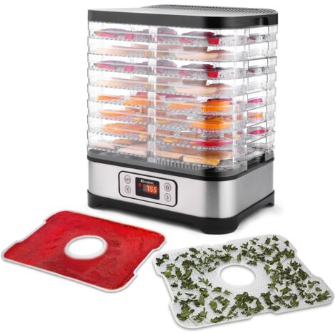 Hopekings Essiccatore frutta e verdura,Display LCD,Timer di 72 ore,8 pallet,Disidratatore per Alimenti,Essiccatore Alimentare,Temperatura regolabile(35 ° C-70 ° C), 400 W (1/5)