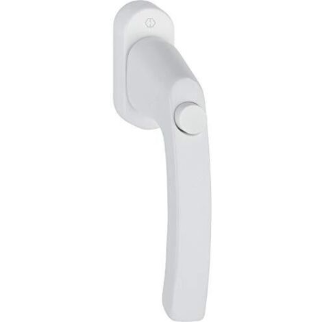 HOPPE 11716836 Maniglia per Finestra LIÈGE – con Bottone a Pressione, VK 7 x 43, Bianco