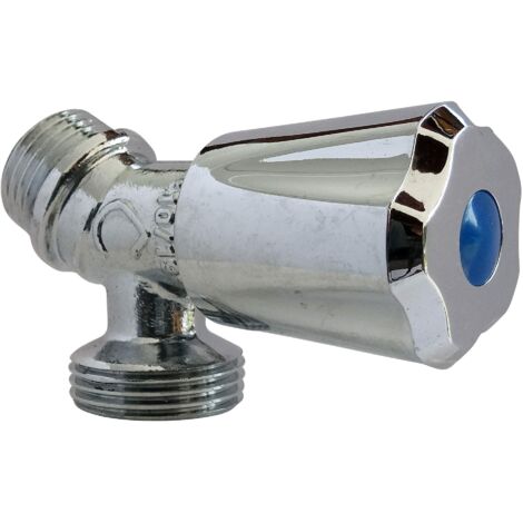 Rubinetto Lavatrice SOMATHERM Cromato Inclinato - Valvola A Clapet M15/M20-21/27, 4 Bar Max - Foto 3