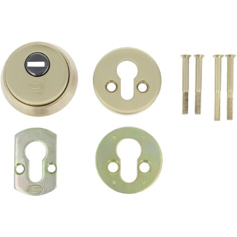 Amig Scudo Sicurezza Per Serrature Modello 40 - Antiscasso Con Piastra Antitrappo, Acciaio Inox &Oslash;65mm