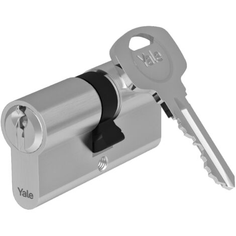 Yale 500 Plus Serie Euro Cilindro – Doppio – 27/27 – Nichel Satinato – Quantità blister 1 (1/4)