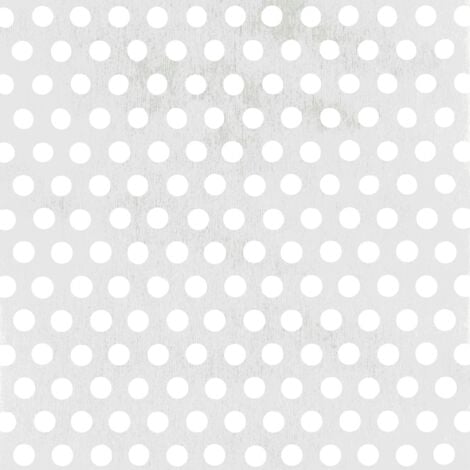GAH-ALBERTS 466961 Lamiera forata  perforazione rotonda  alluminio, anodizzato argento  200 x 1000 x 0,8 mm