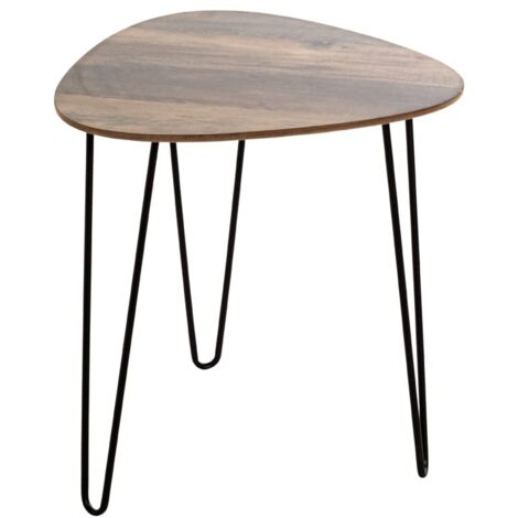 HAKU Möbel Tavolino Moderno In MDF Nero E Metallo – Dimensioni 33x60x35 Cm, Portata 10 Kg, Facile Da Montare