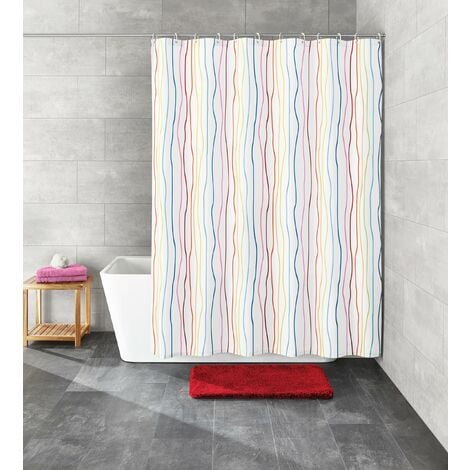 Kleine Wolke Jolie - Tenda da doccia in tessuto PES, 120 x 200 cm,  multicolore
