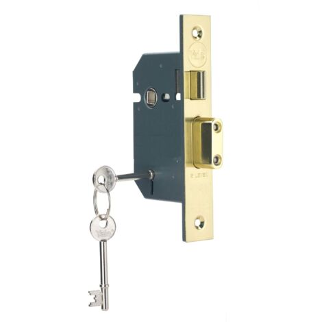 Yale YALPM550PB30 Serratura a mortasa a 5 Leve, Alta Sicurezza, Finitura in Ottone, 3 Inch/76 mm