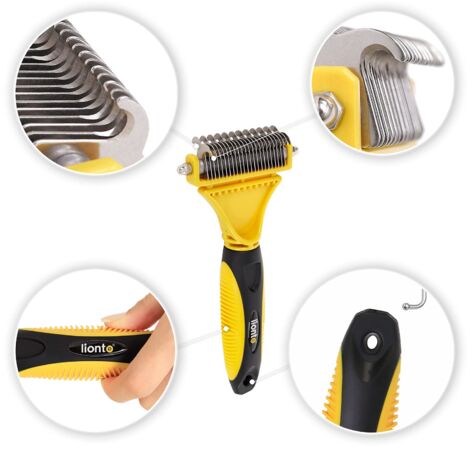 Pettine King Professionale Per Animali LovEly Pet Boutique | Rimuove Nodi E Pelo Morto, Ergonomico, Per Cani E Gatti
