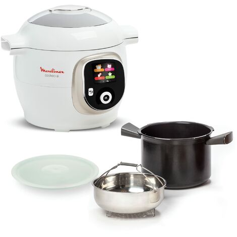 Moulinex Cookeo+ Multicooker Intelligente, 150 Ricette Pre-Programmate, 6 Modalità di Cottura, Capacità 6 Litri, 1600W, Bianco, CE85CA
