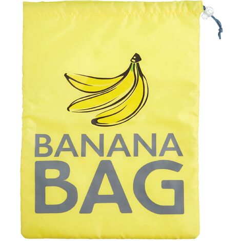 KC BLUE KitchenCraft 38 x 28 cm Stay Fresh Borsa Banana Poliestere-Giallo, Tessuto, Large (1/4)