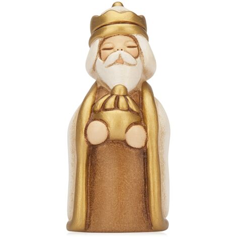 Statuina Presepe Re Magio Baldassarre In Ceramica THUN® - Versione Bianca Con Incenso, Altezza 9cm - Foto 12