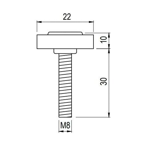 TOKSEO Set Di 4 Piedini Livellatori M10 X 50 Mm, Piedini Per Mobili, Piedini Regolabili In