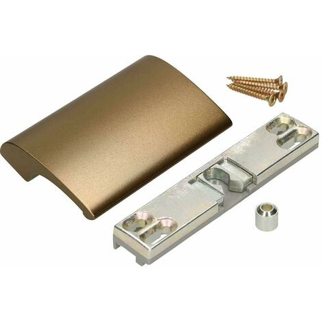 KOTARBAU Maniglia per porta del balcone, in alluminio e bronzo, maniglia per porta del balcone, sicura per fumatore, maniglia universale (bronzo anodizzato, F4)