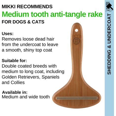 Pettine Antipulci In Bambù Per Cani E Gatti - Rimuove Peli Morti, Grovigli E Parassiti - Foto 9