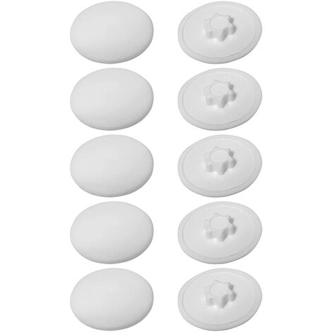 cyclingcolors 10x coprivite cappuccio plastica viti Torx copertura coperchi tappi, Bianco T20 12mm