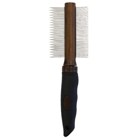 Croci Barbershop - Pettine per Cani Denti Doppi, Pettine per Gatto e Cane Doppia Funzione, per Tutti i Tipi di Pelo, rimuove sottopelo e parassiti, 21x6x2.5cm