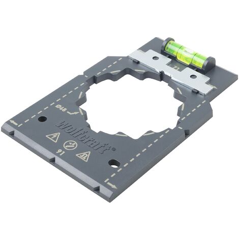 wolfcraft Dima di marcatura e allineamento I 5975000 I Per l'installazione rapida e corretta di inserti per prese e interruttori nel cartongesso (1/4)