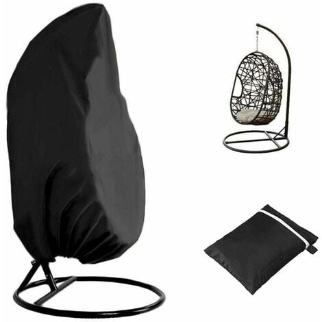 Copertura Impermeabile Per Sedia A Dondolo Da Esterno - Tessuto Oxford, Nero, 99x70x83cm - Foto 2